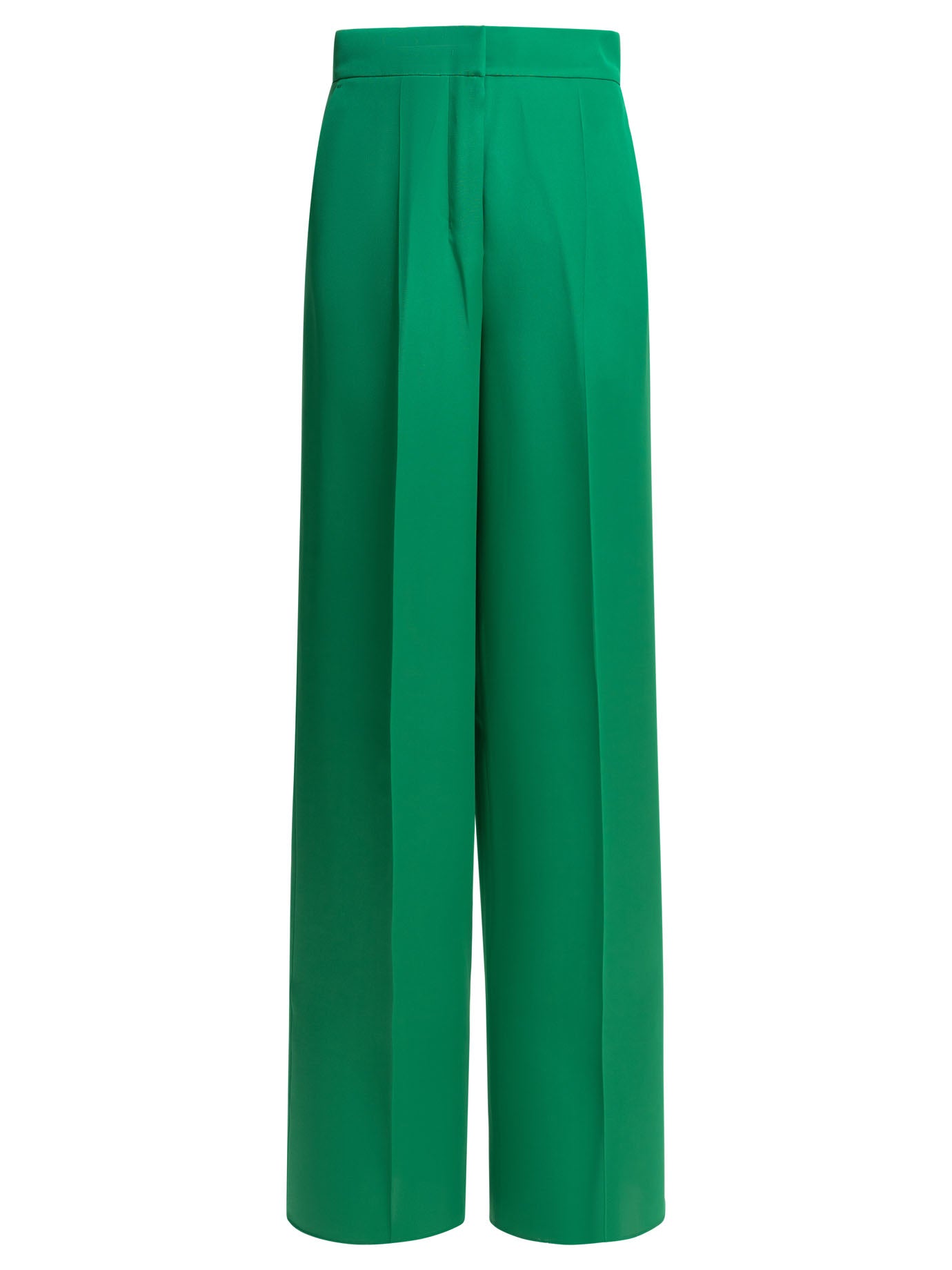 Tailored Green Silk Pants