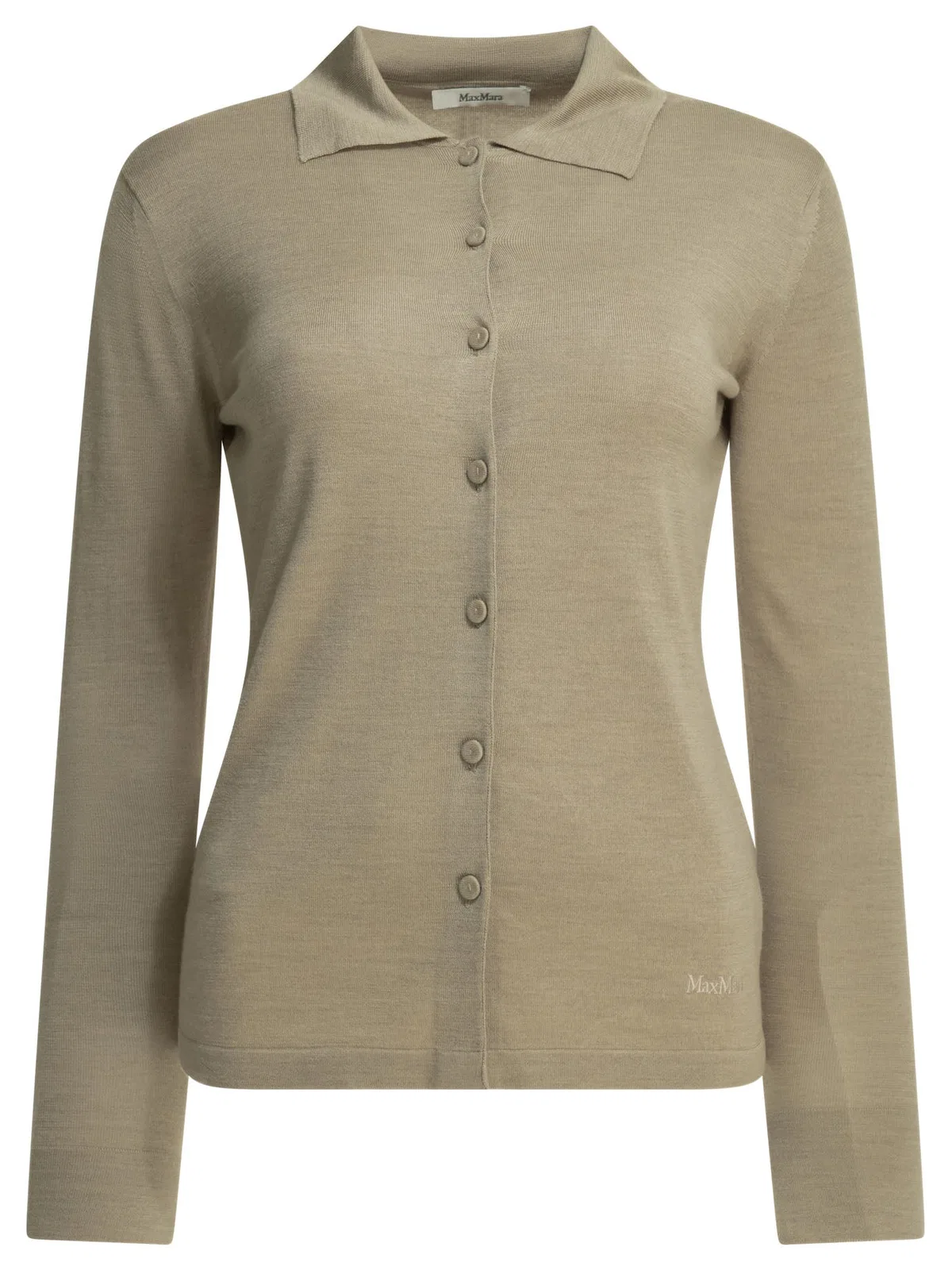 Max Mara Beige Silk Cashmere Cardigan