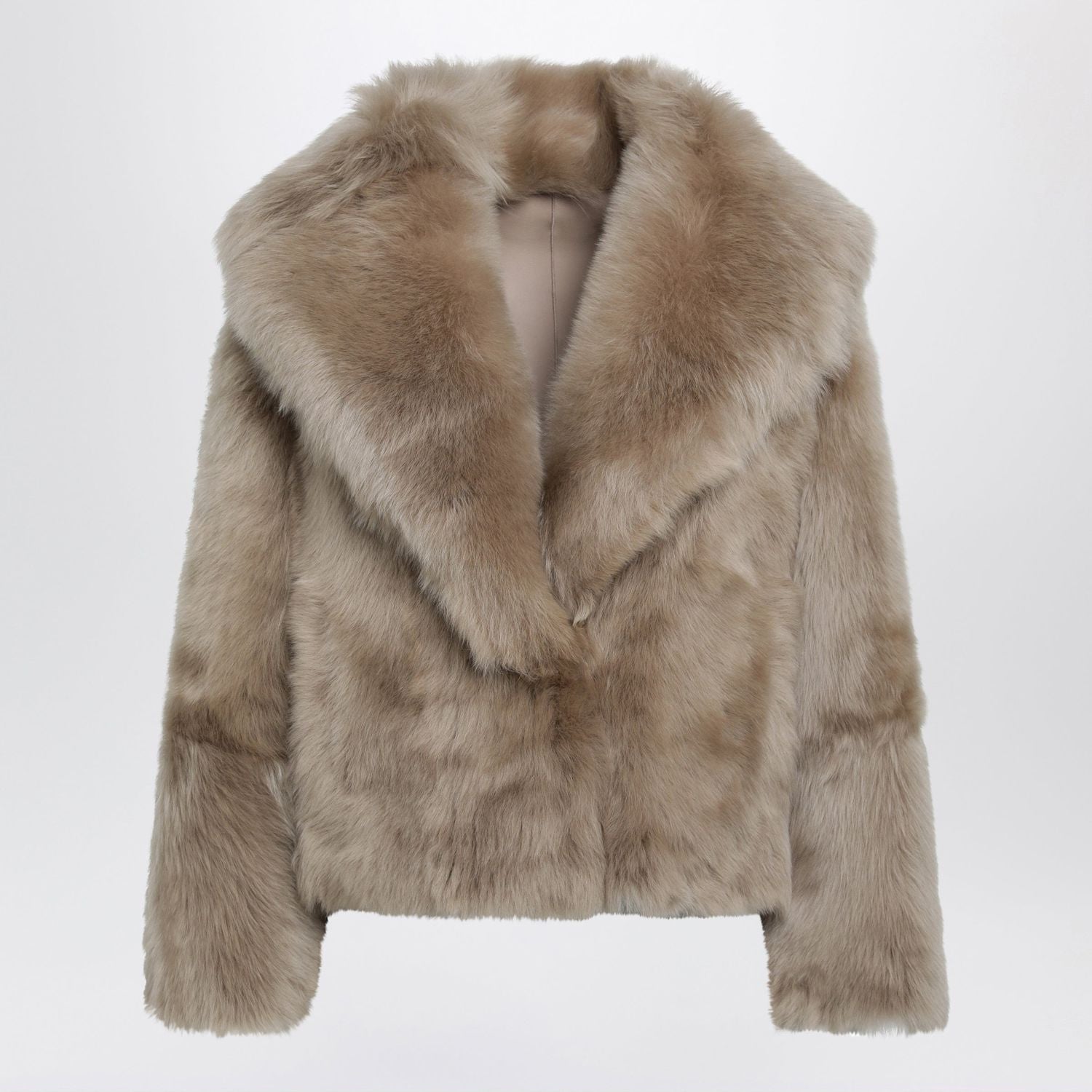 Short Hazelnut Fur Jacket