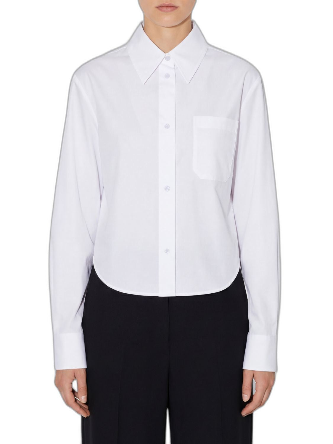 Spxceppo - Cotton Crop Top With Pleated Back