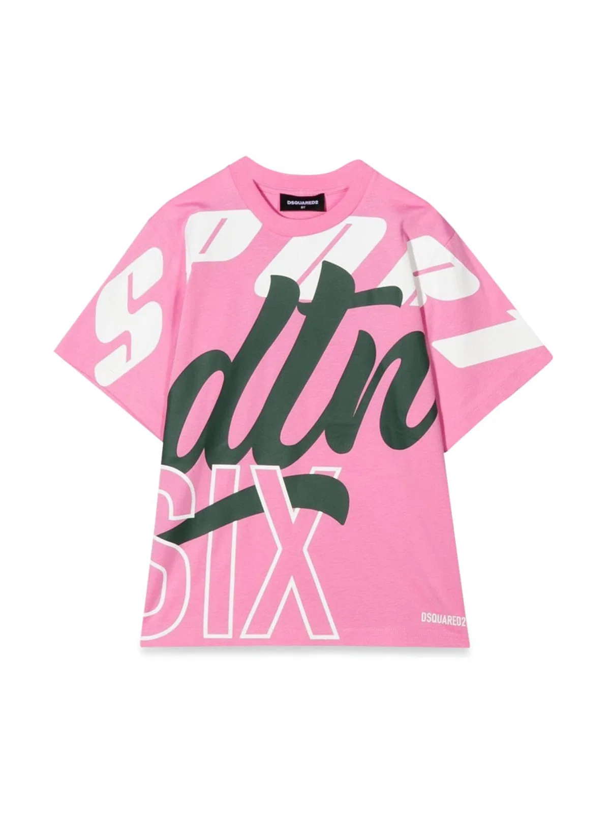 Dsquared2 Dsquared T-shirt Allover Writing In Pink