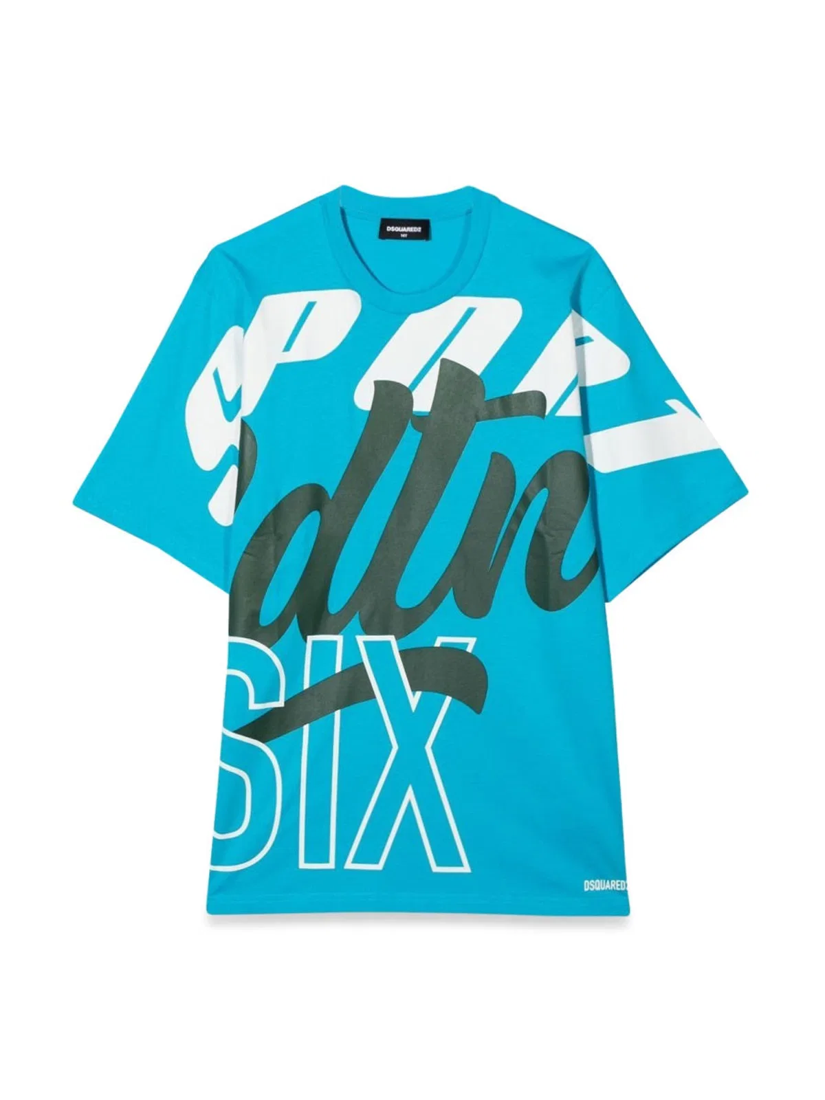 Dsquared2 Dsquared T-shirt Allover Writing In Azure