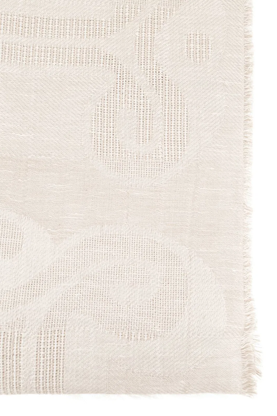 Max Mara Monogram-jacquard Scarf In Ivory