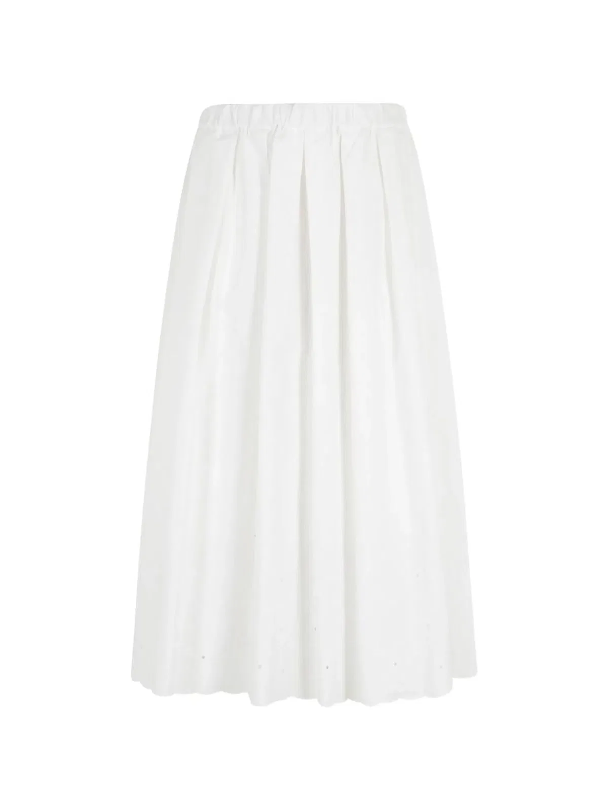 White Pio Skirt With Flowers