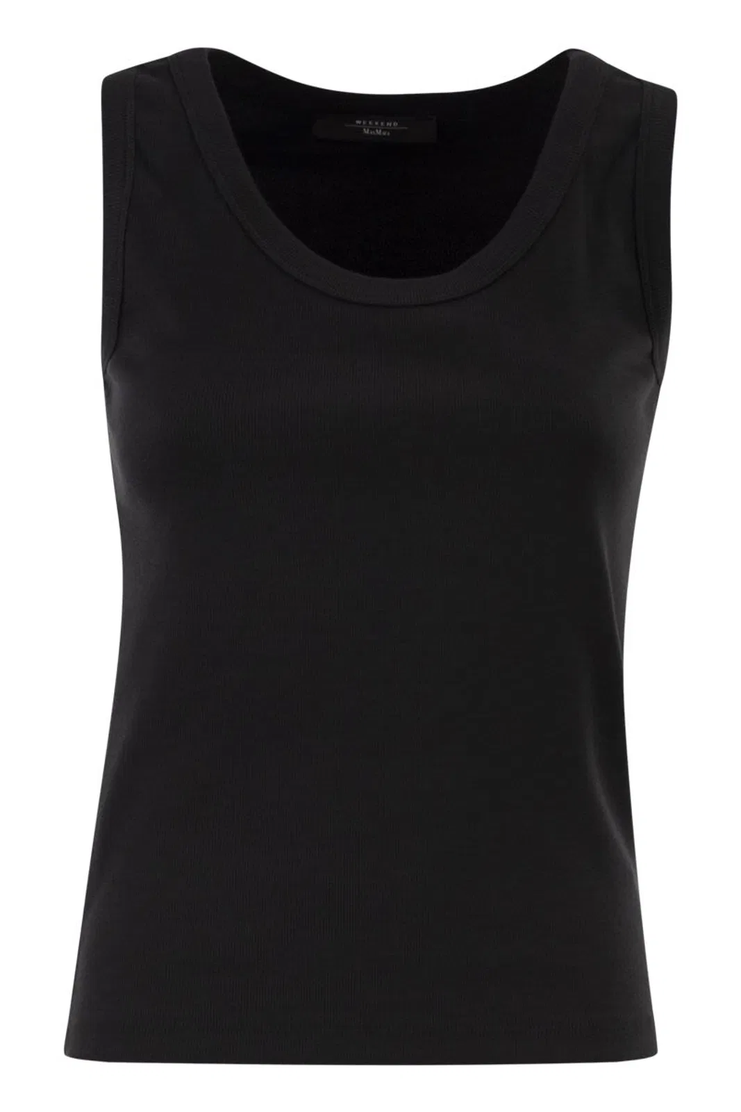 Weekend Max Mara Weekend Maxmara Wkdmultic Stretch Cotton Top In Black