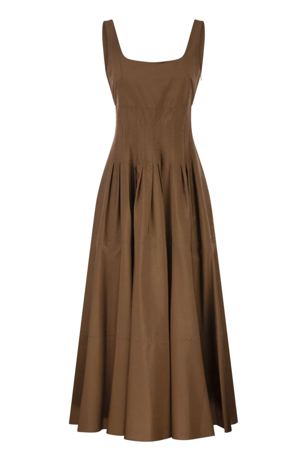 Max Mara Mstfeltre - Cotton Midi Dress With Structured Bodice