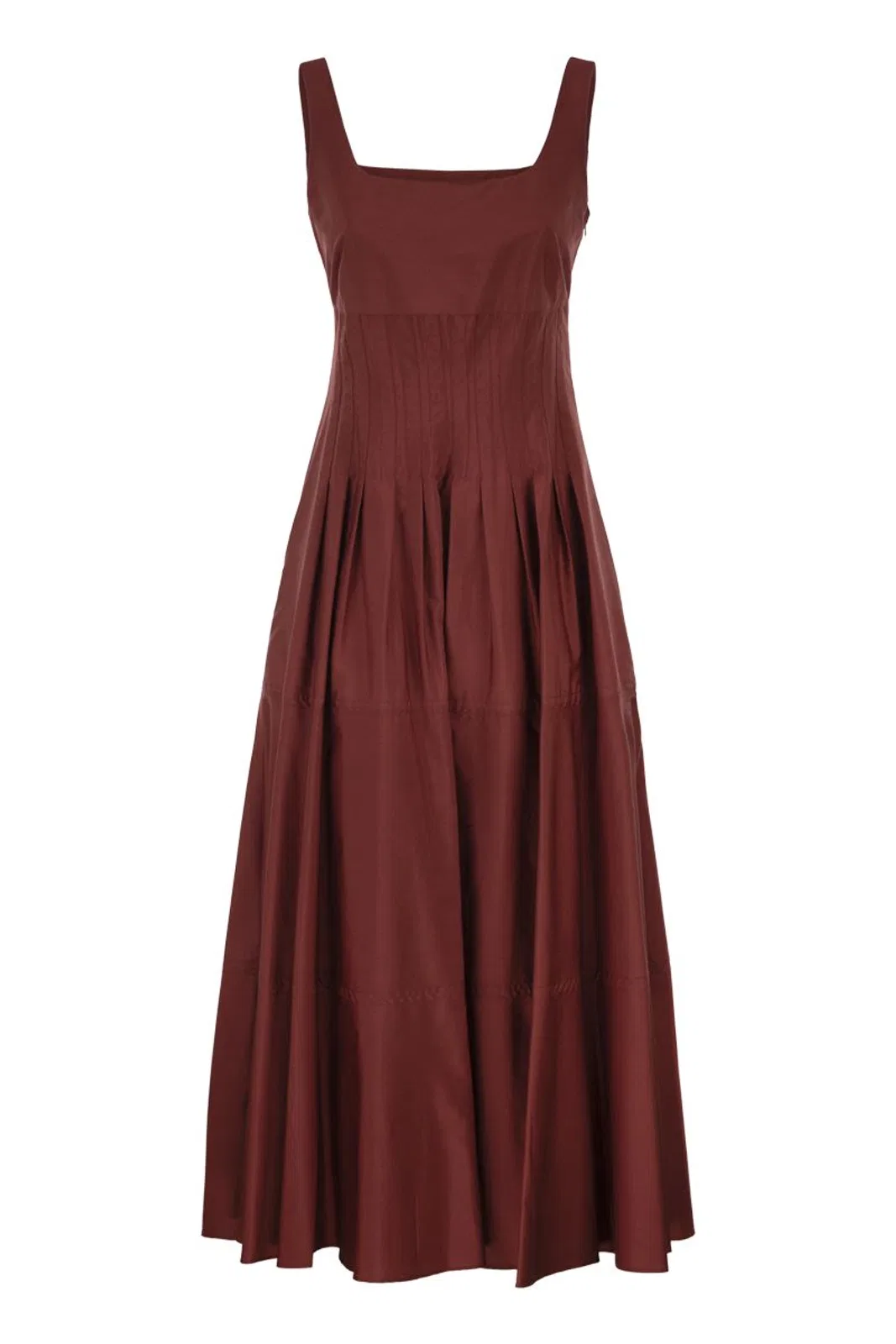 Max Mara Mstfeltre - Cotton Midi Dress With Structured Bodice