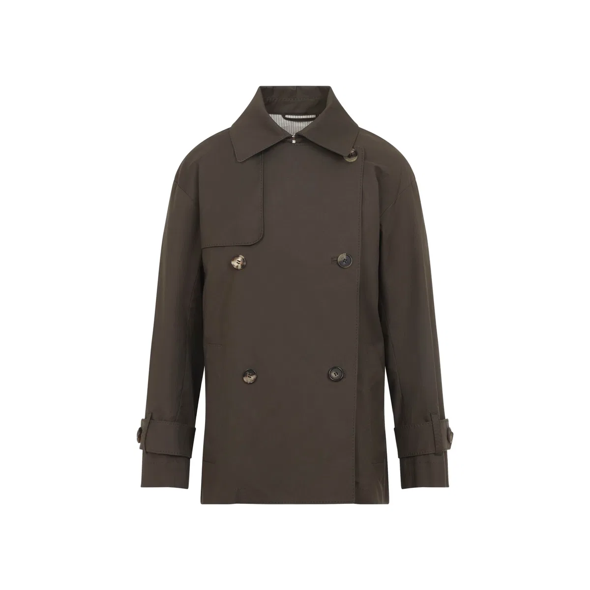 Brown Zeno Cotton Trench