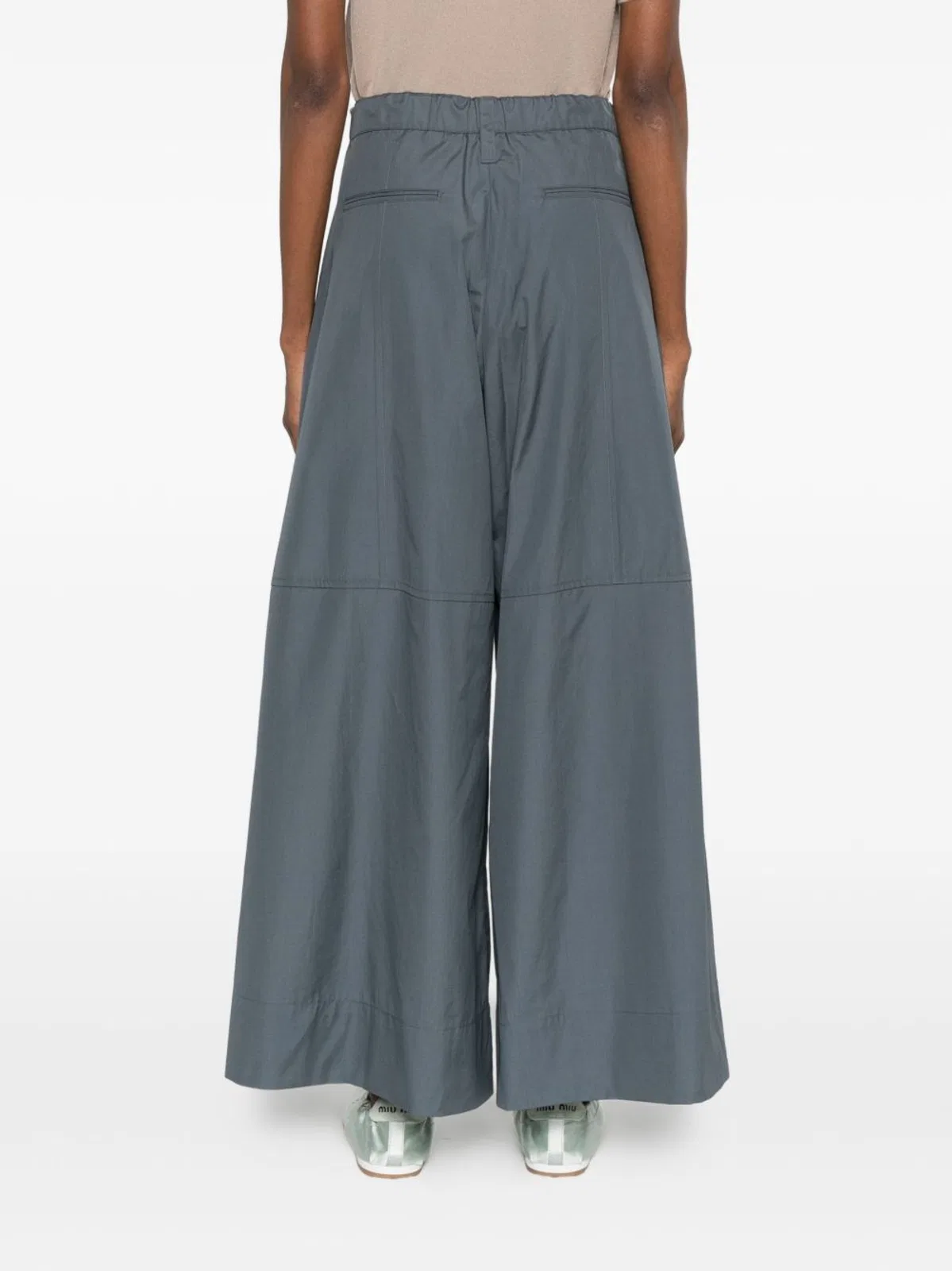 S Max Mara Gufo Blue Aviation Wide Pants