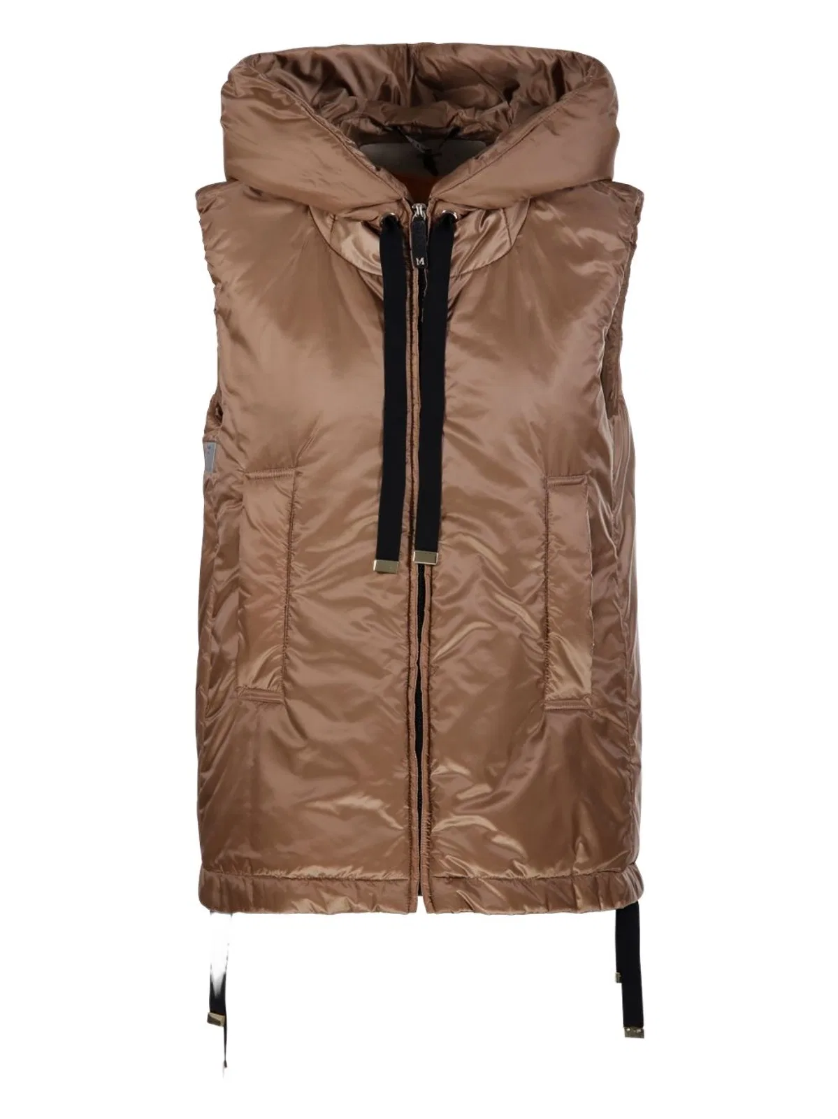 Water-Repellent Padded Canvas Hooded Gilet