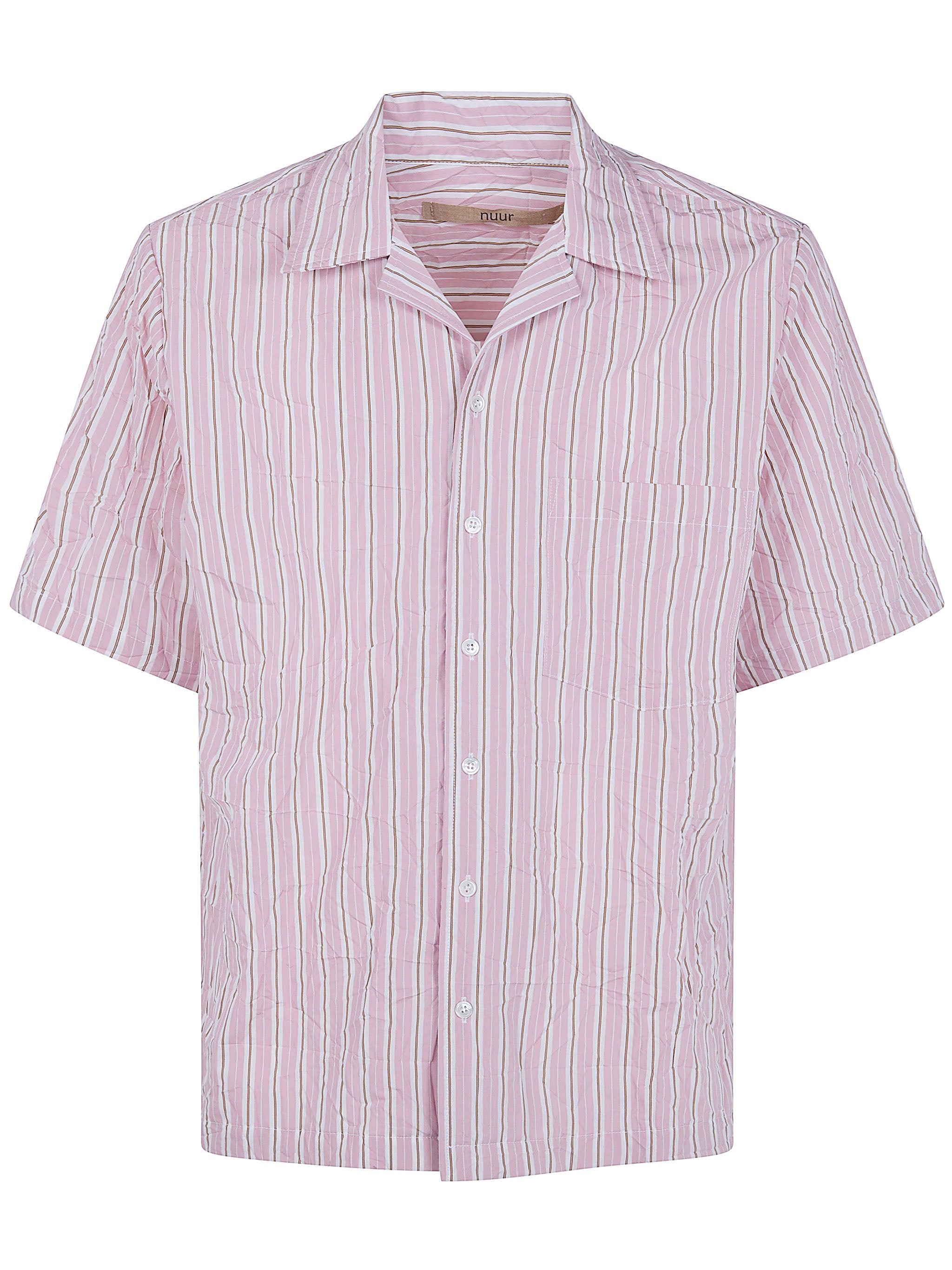 Striped Short Sleeved Bowling Shirt
