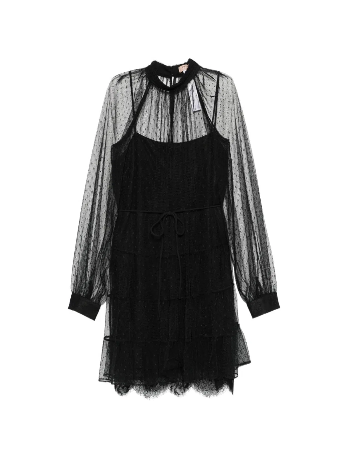Twinset Twin-set Black Silk Casual Dress