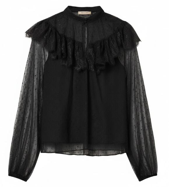 Black Cotton Casual Shirt