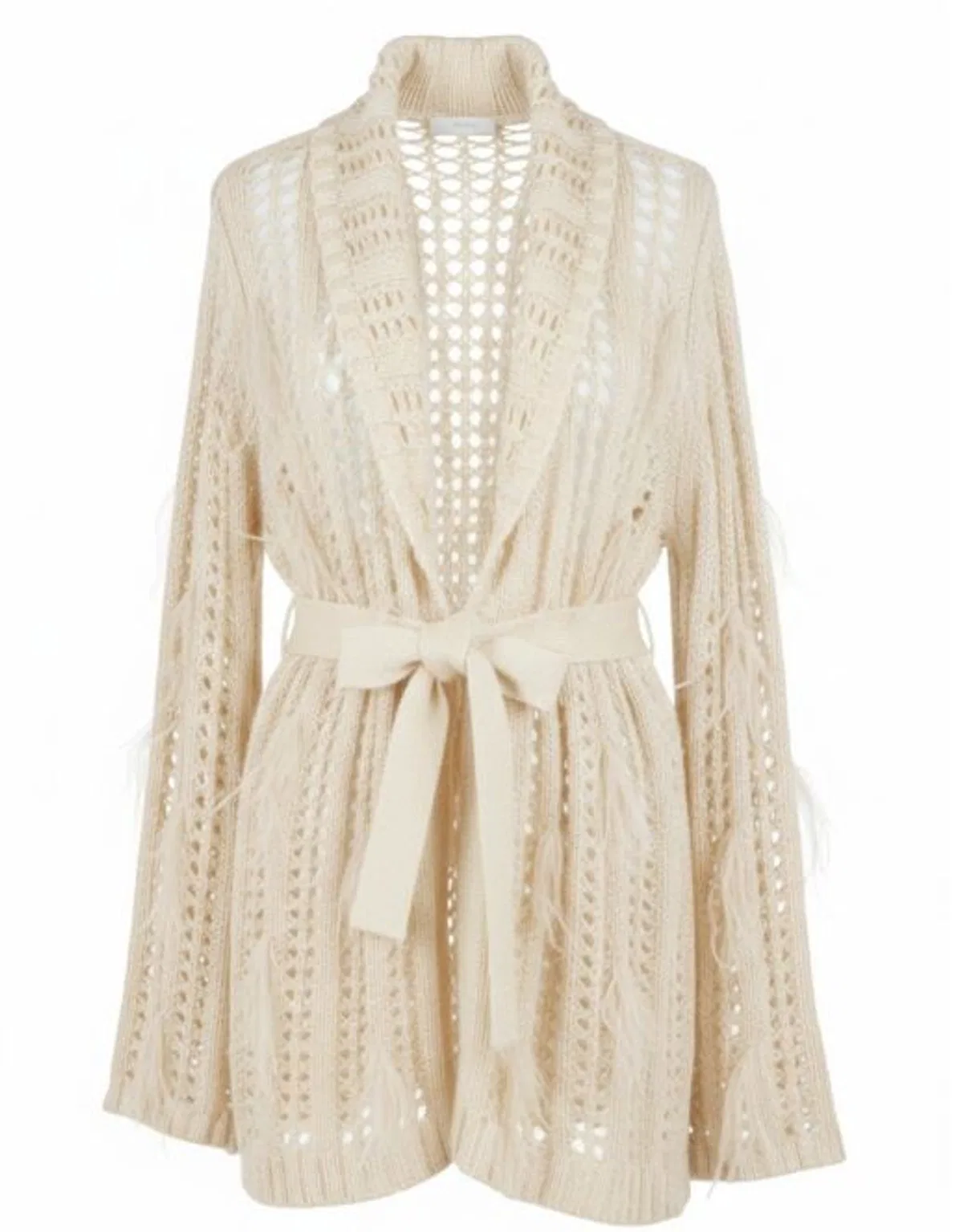 Twinset Twin-set Mother Of Pearl Wool Sweater In Madreperla