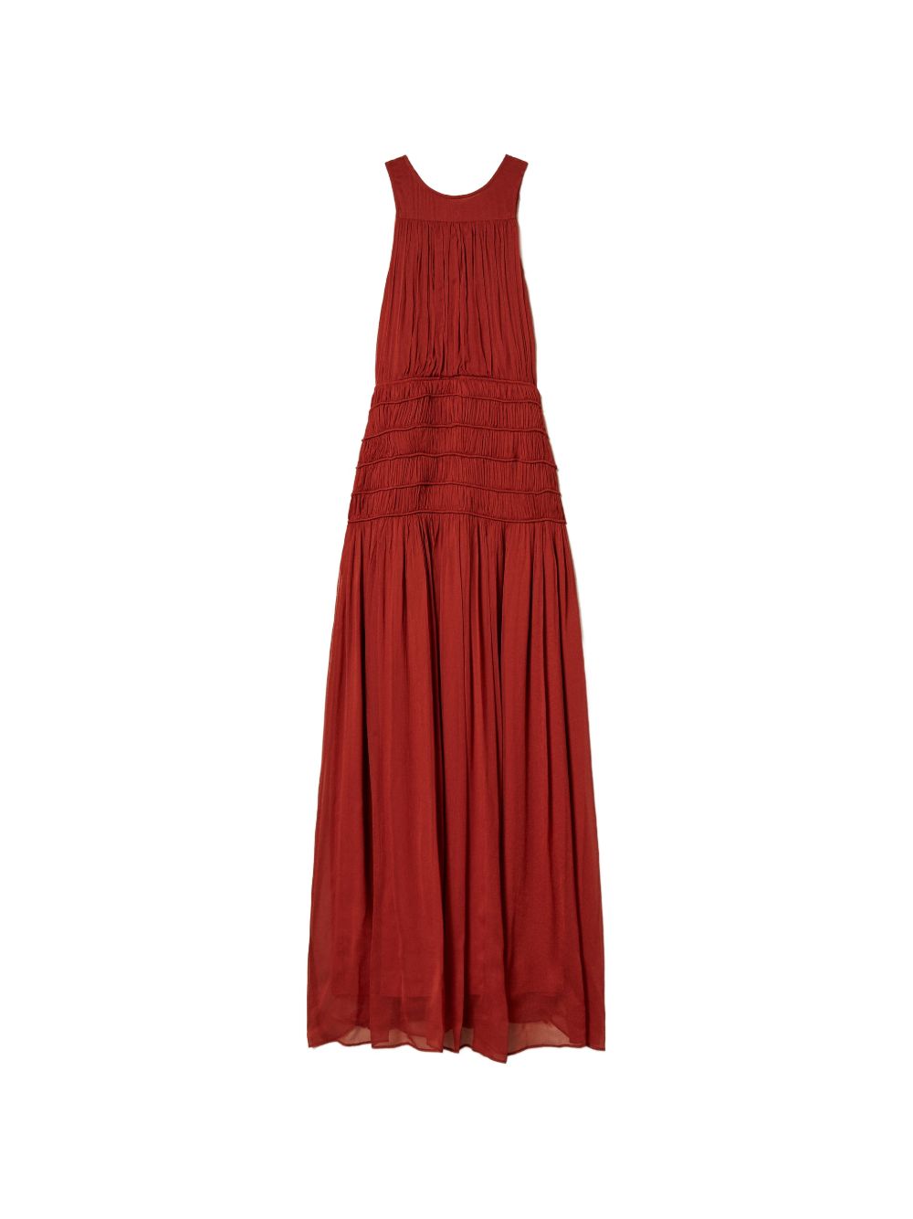 Henna Brown Silk Dress