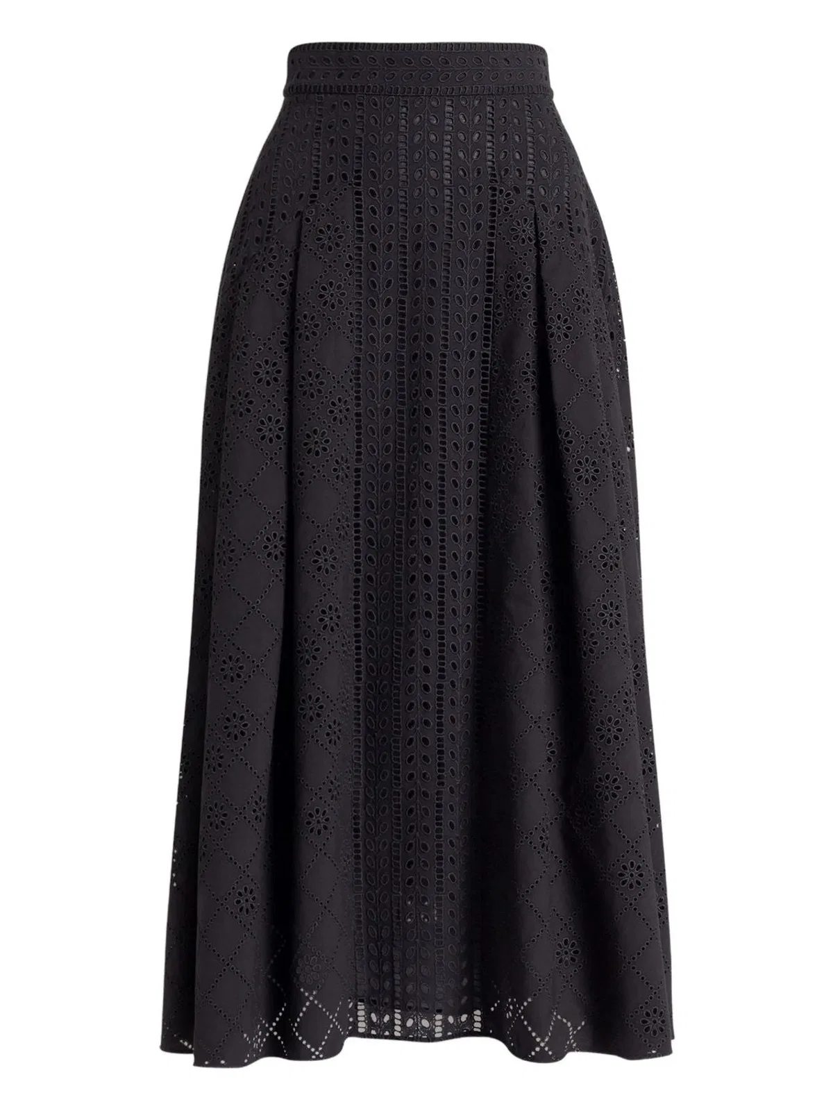 Graded Black Cotton Polyester Skirt