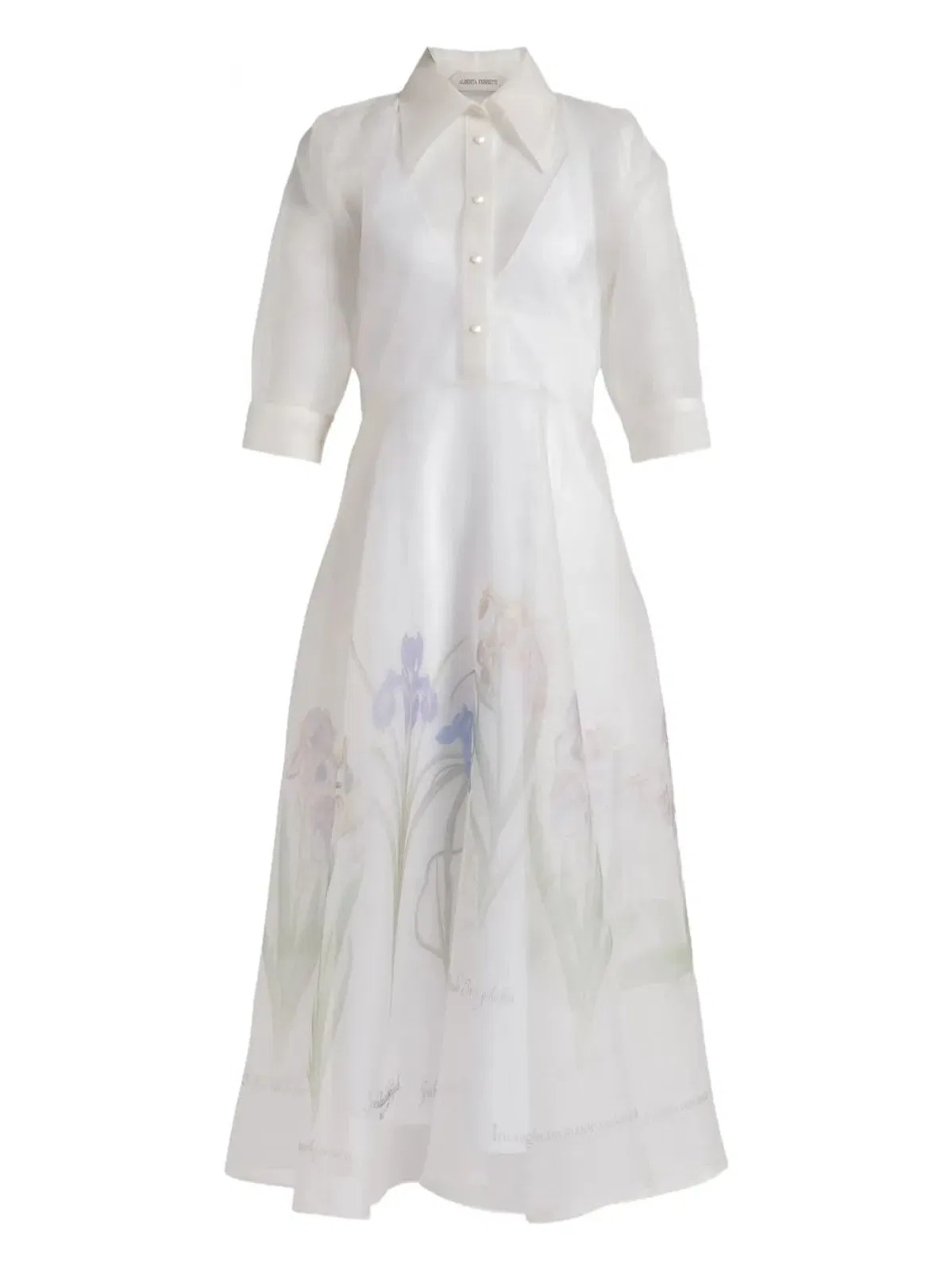 Alberta Ferretti Alberta Ferreti Printed Organdis Silk Dress