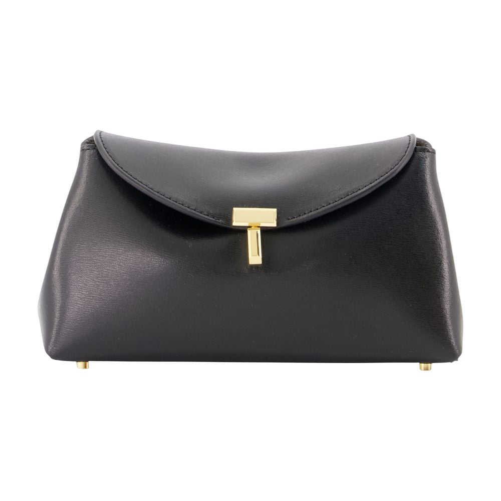 Mini T-Lock Clutch -  - Leather - Black