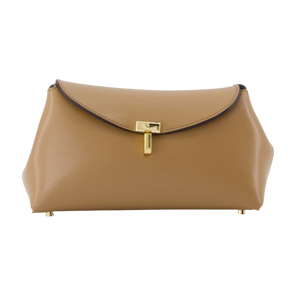 Mini T-Lock Clutch -  - Leather - Brown
