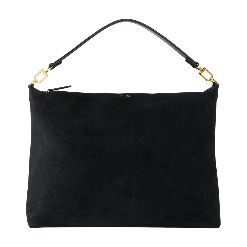 Medium Bevel Shoulder Bag - - Leather - Black