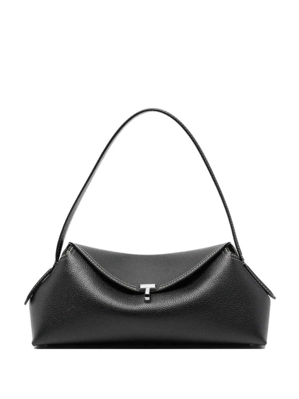 T-Lock Shoulder Bag - - Leather - Black