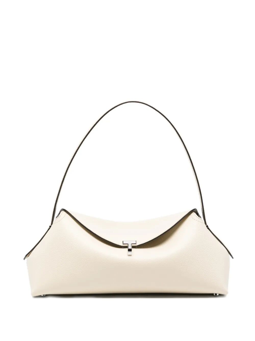 T-Lock Shoulder Bag - - Leather - White