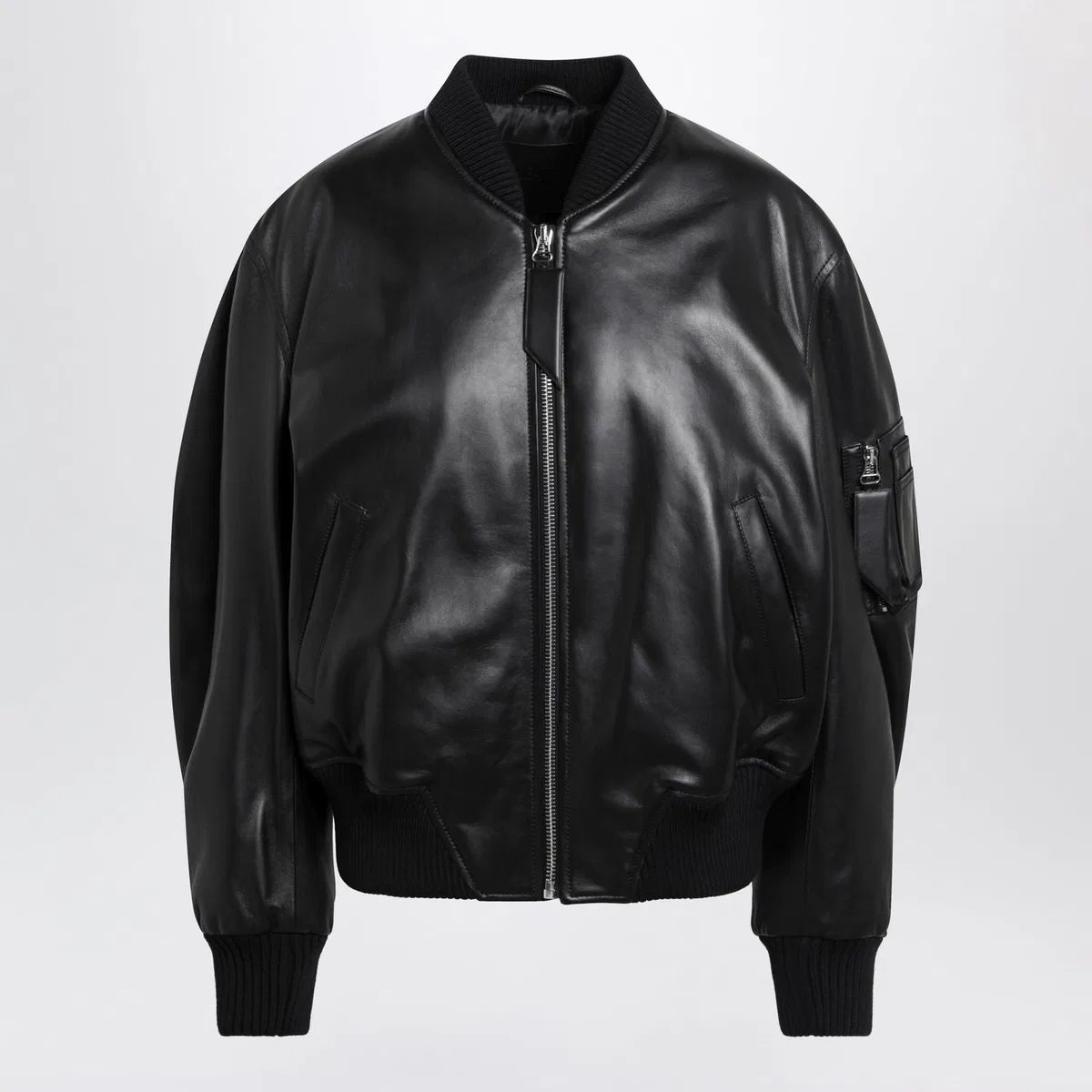 Anja Bomber Jacket In Black Leather