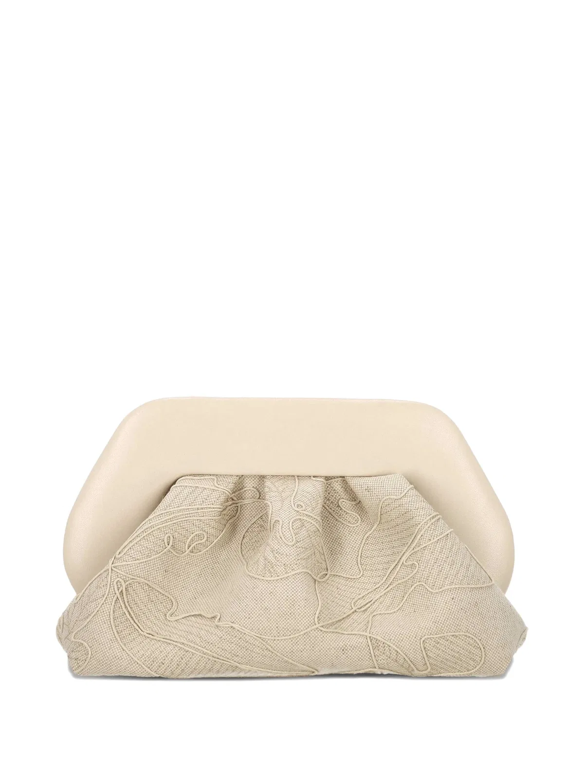 Themoirè Bios Medium Clutch Bag In White