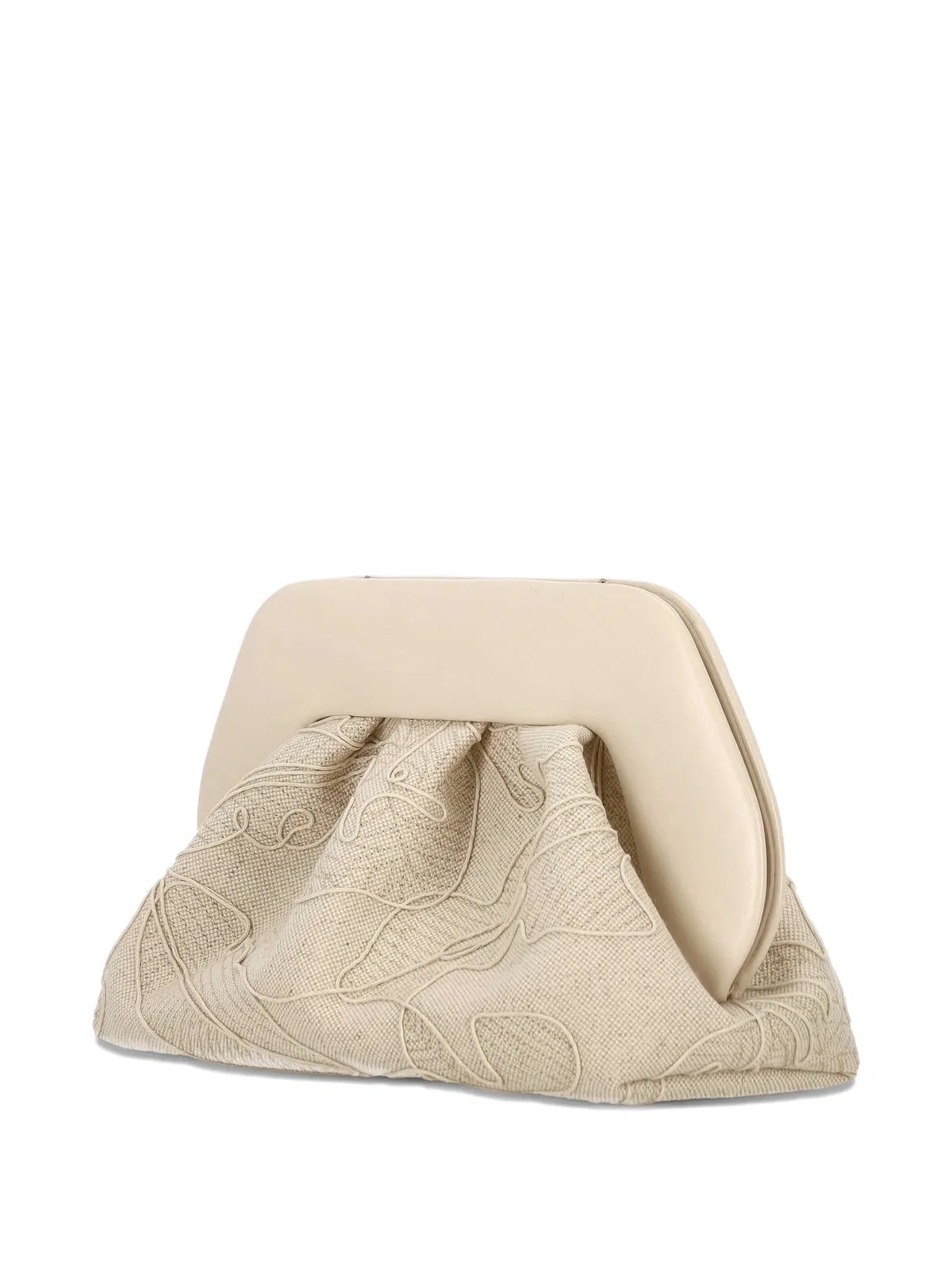 Themoirè Bios Medium Clutch Bag In White