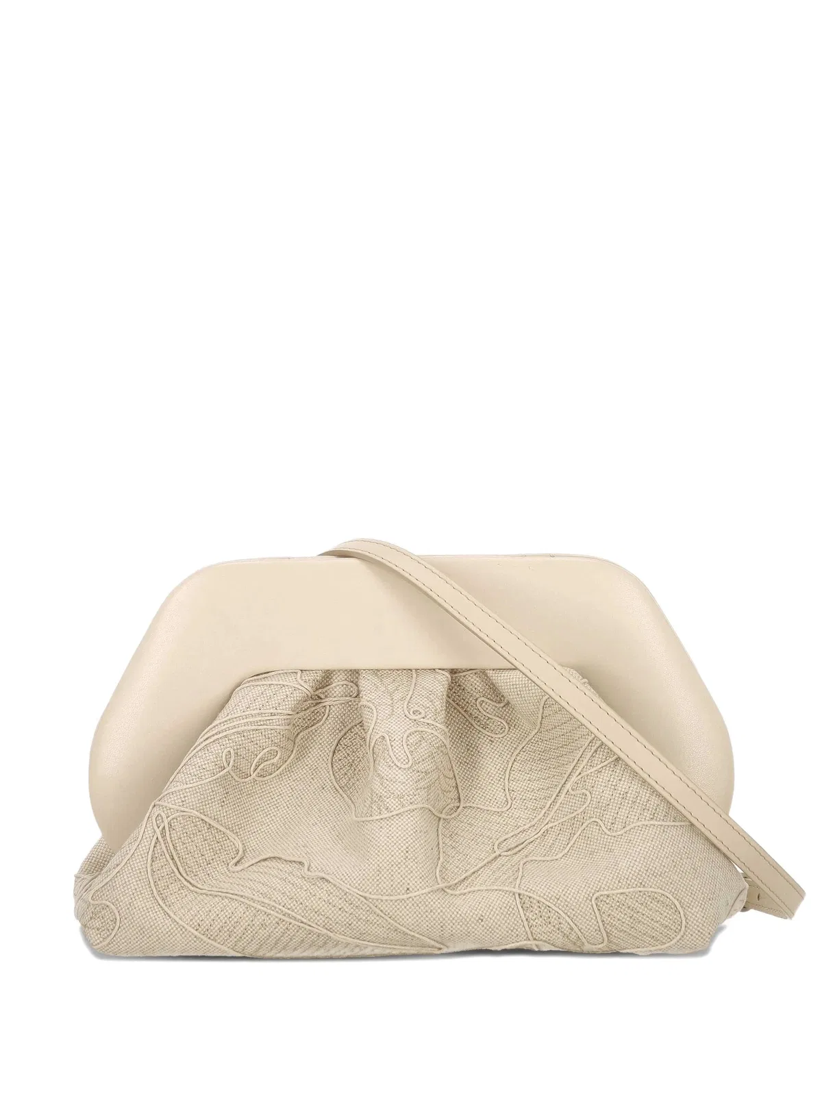 Themoirè Bios Medium Clutch Bag In White