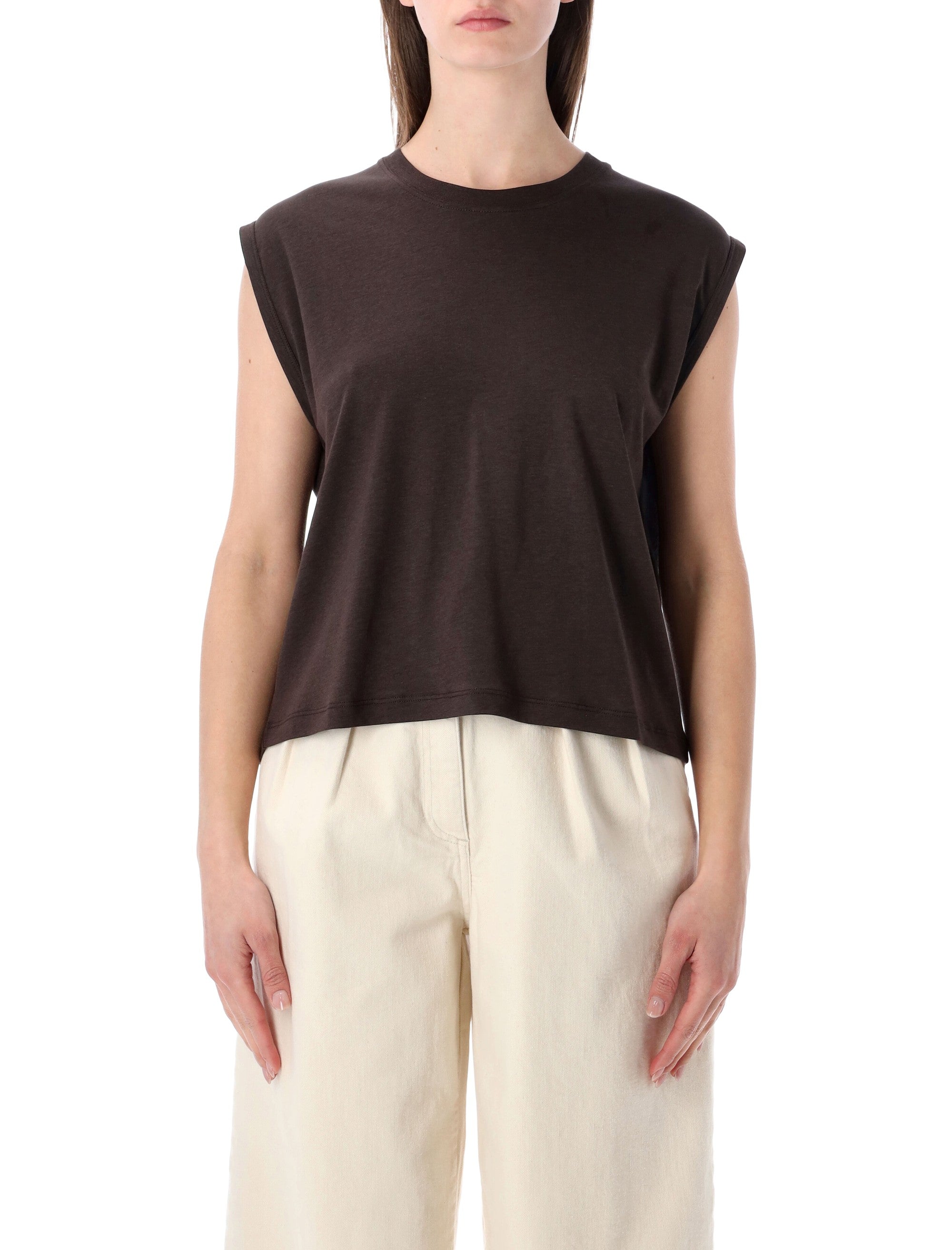 Sessùn Deedoo Espresso Sleeveless Tencel™ T-Shirt
