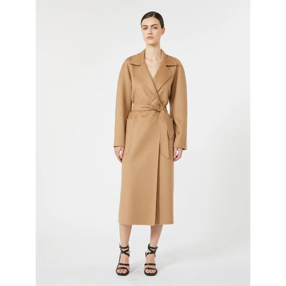 Max Mara Mxmready Long Coat In Brown