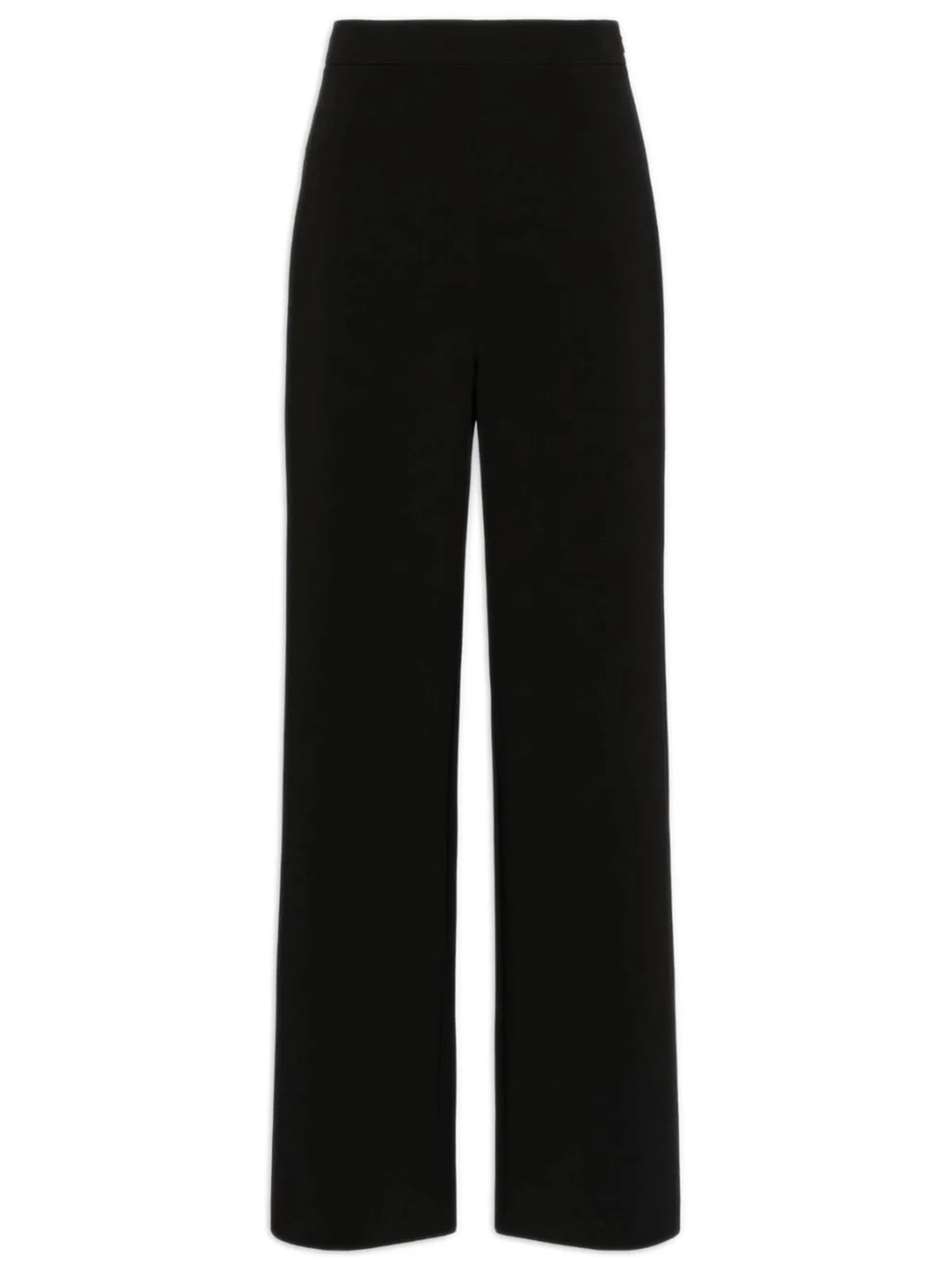 Max Mara Compact Cady Trousers With Invisible Left-side Zip In Black
