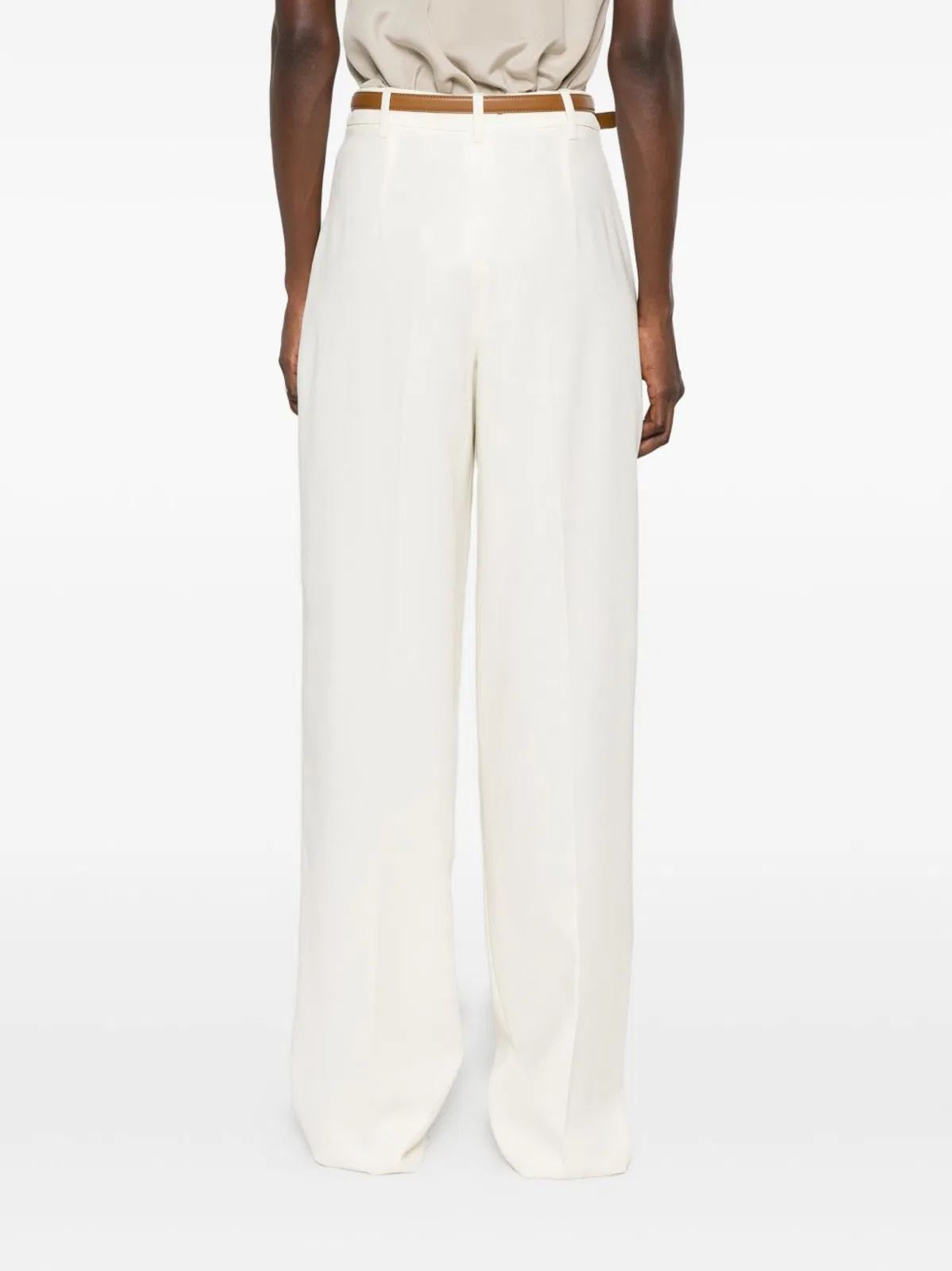 Max Mara Studio  Studio Ivory Trousers In Ivory
