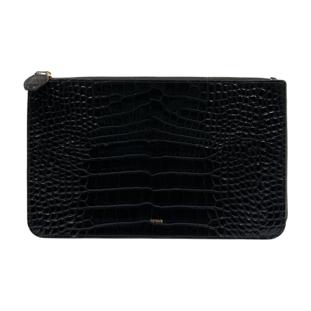 Threefold Clutch -  - Leather - Black