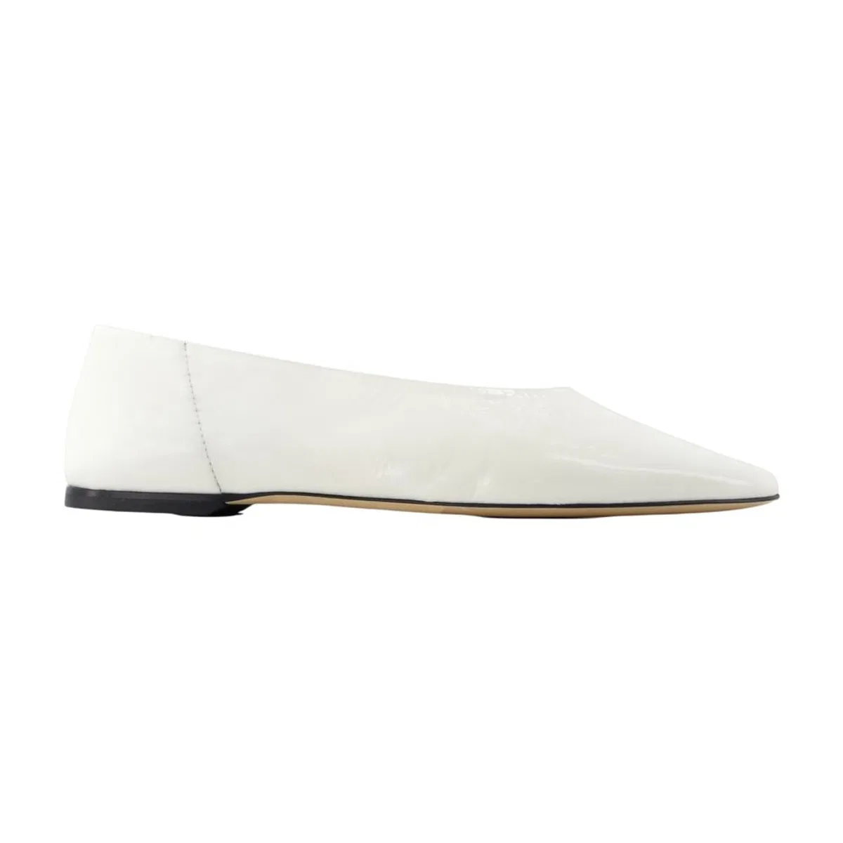 Slip Ballerinas -  - Leather - White
