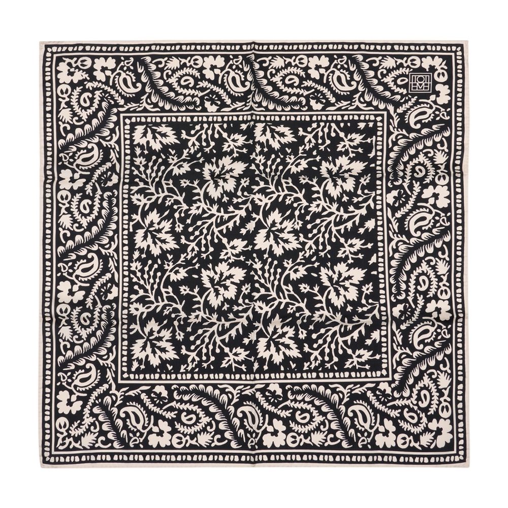 Hankie Lace Scarf -  - Silk - Black