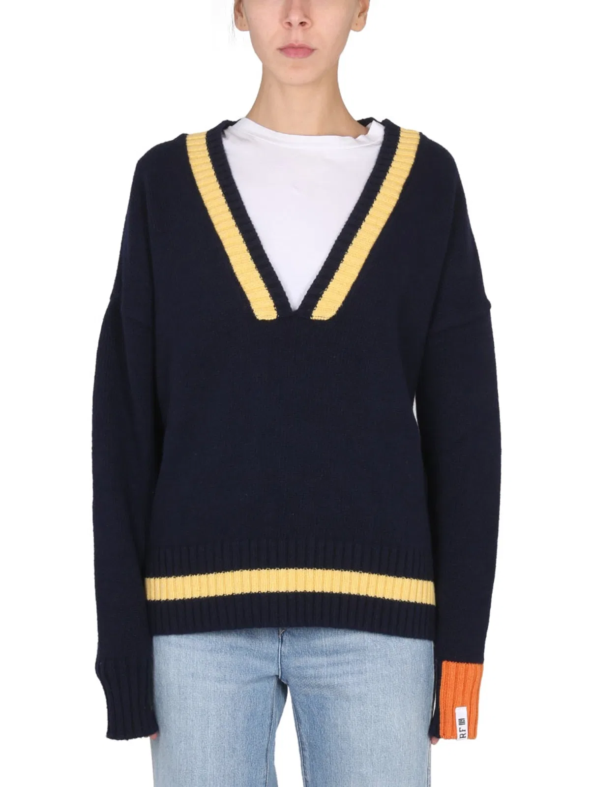 Right For V-neck Jersey In Multicolor
