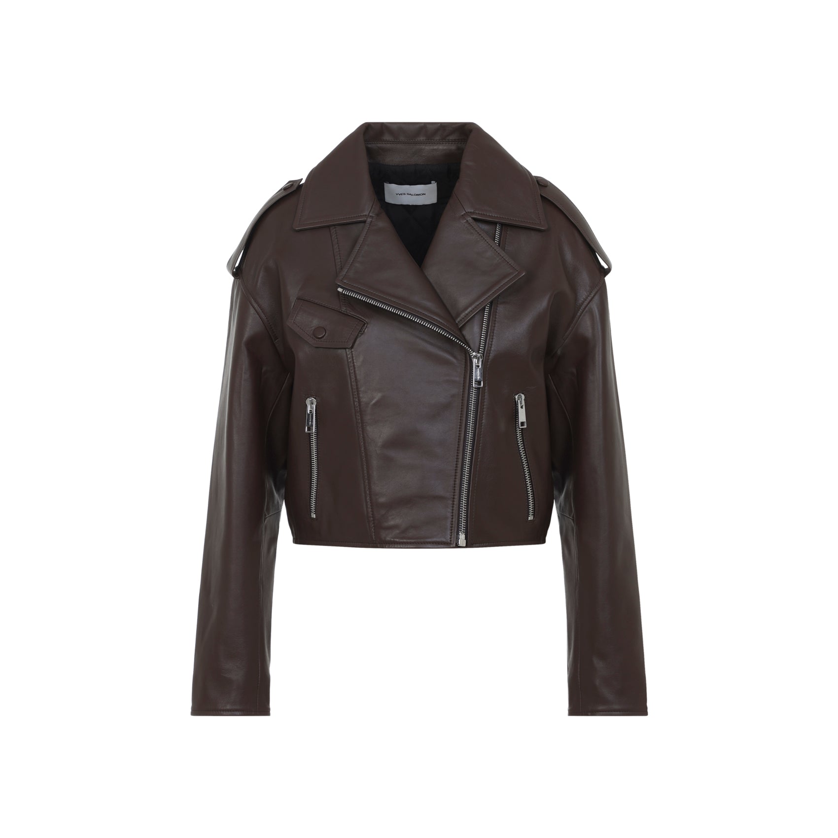 Chia Brown Lamb Leather Jacket