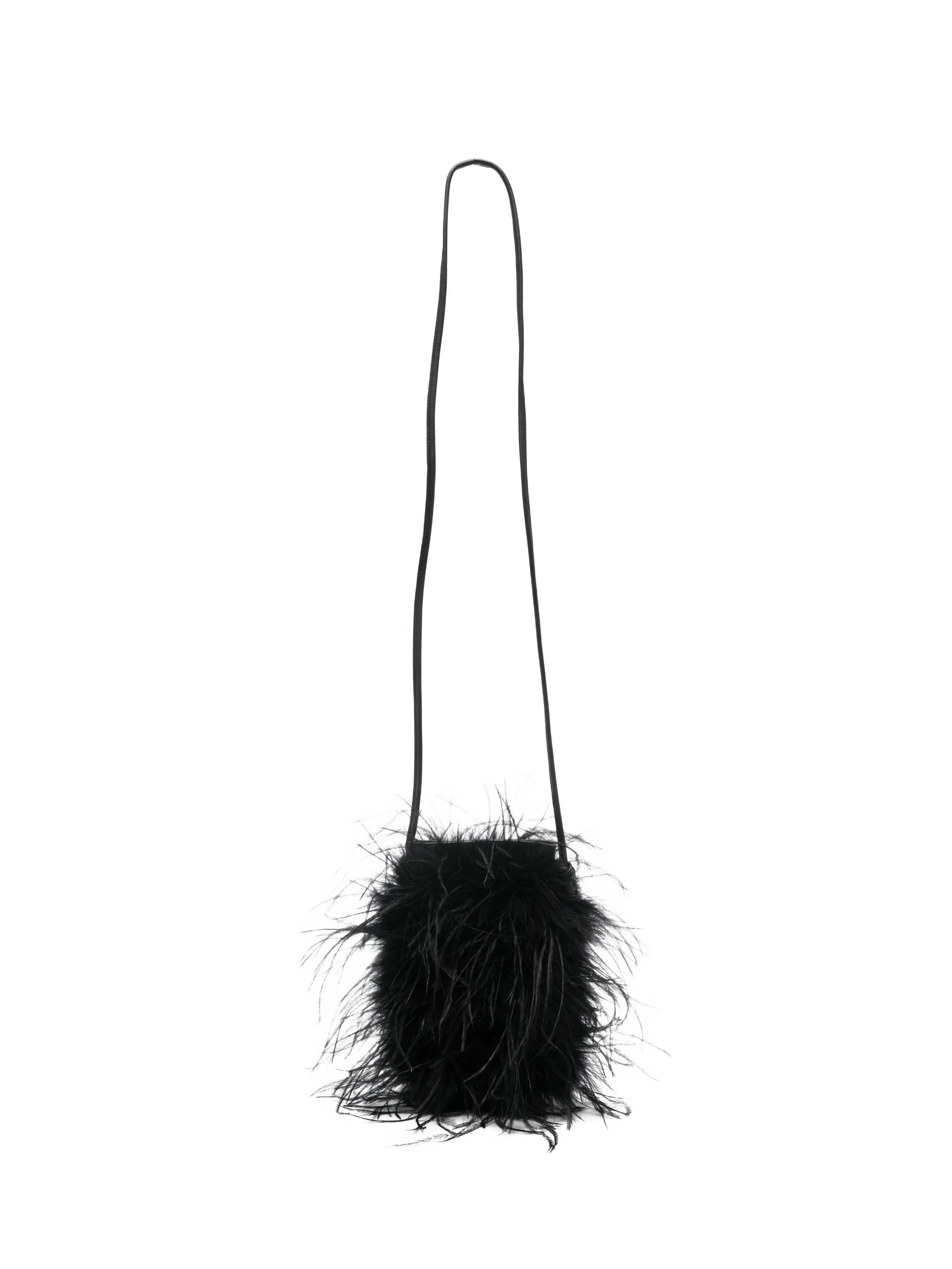 Black Ostrich Turkey Lamb Silk