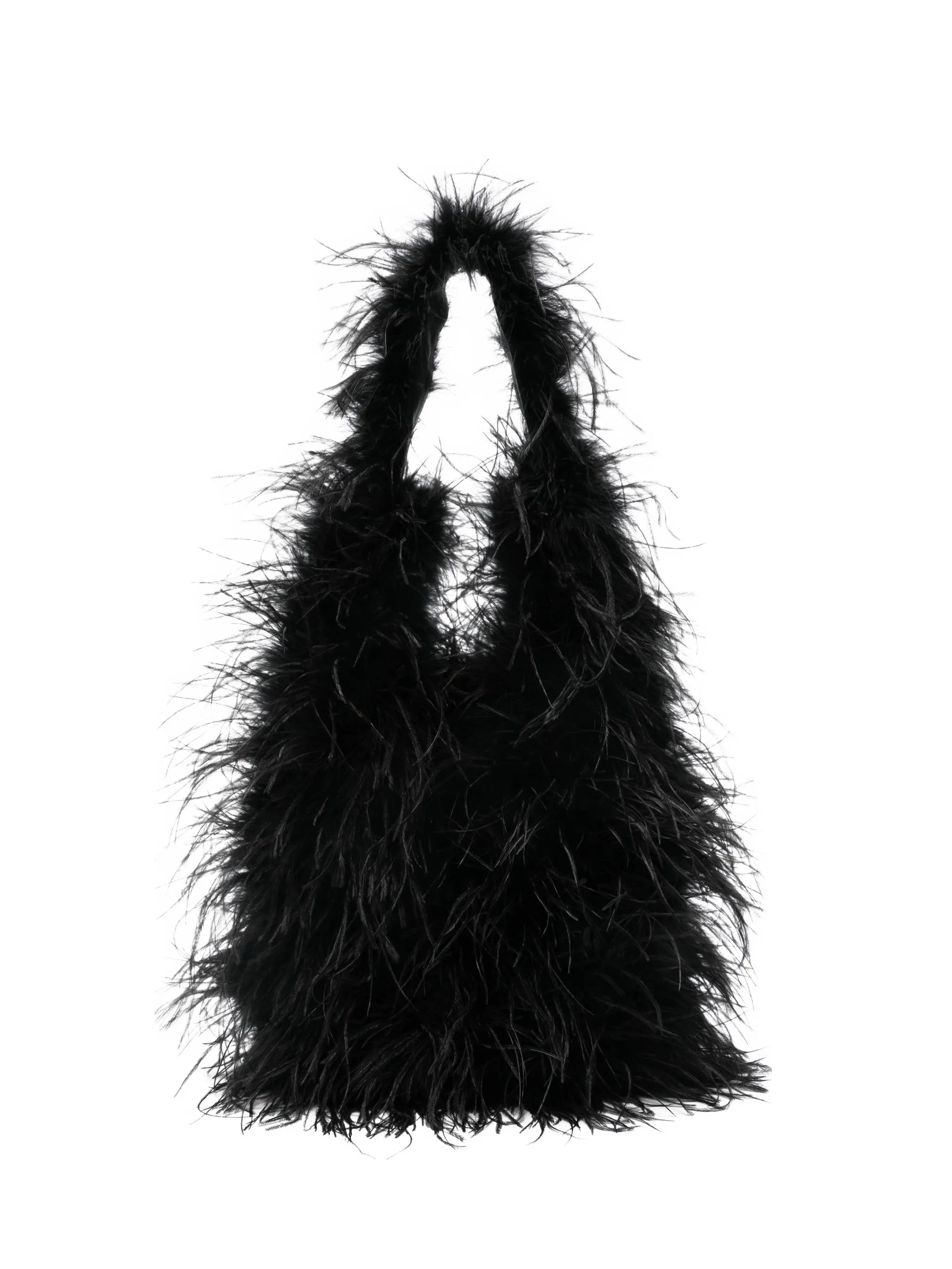 Black Ostrich Turkey Lamb Silk