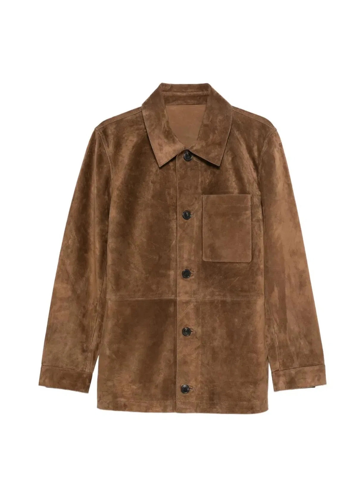 Buttoned Suede Jacket