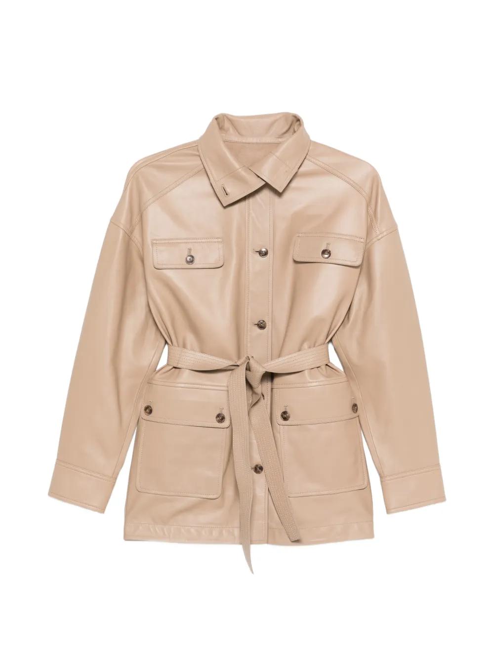 Buttoned Jacket With Belt