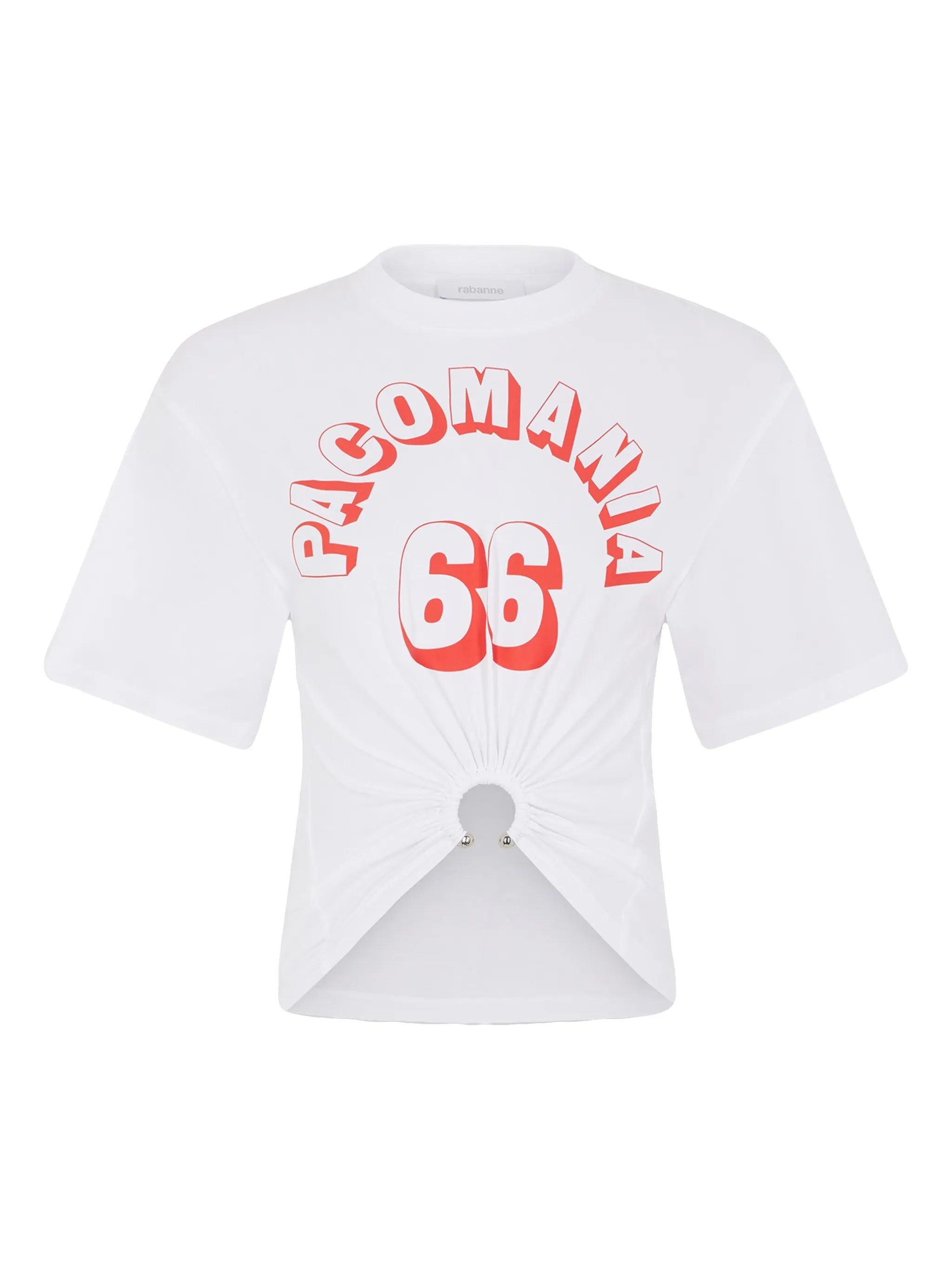 White Cotton Elastane T-Shirt