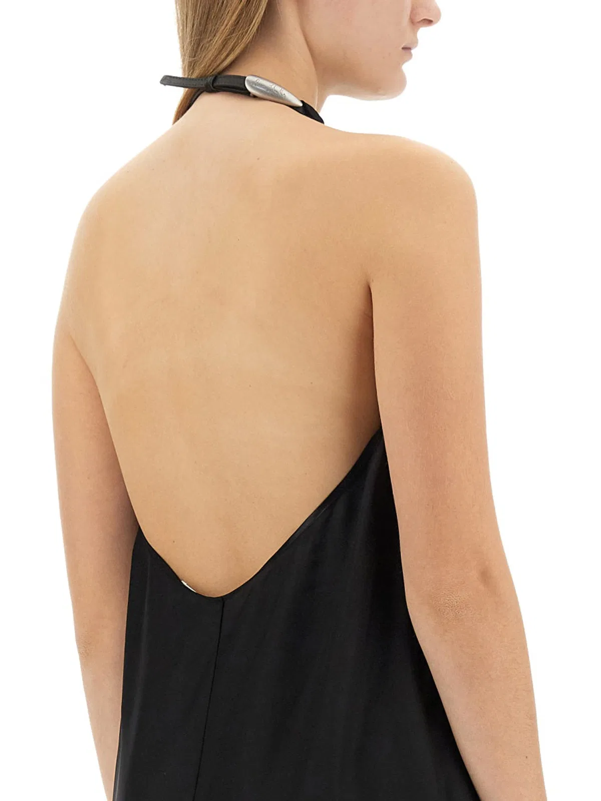 Acne Studios Satin Dress In Black