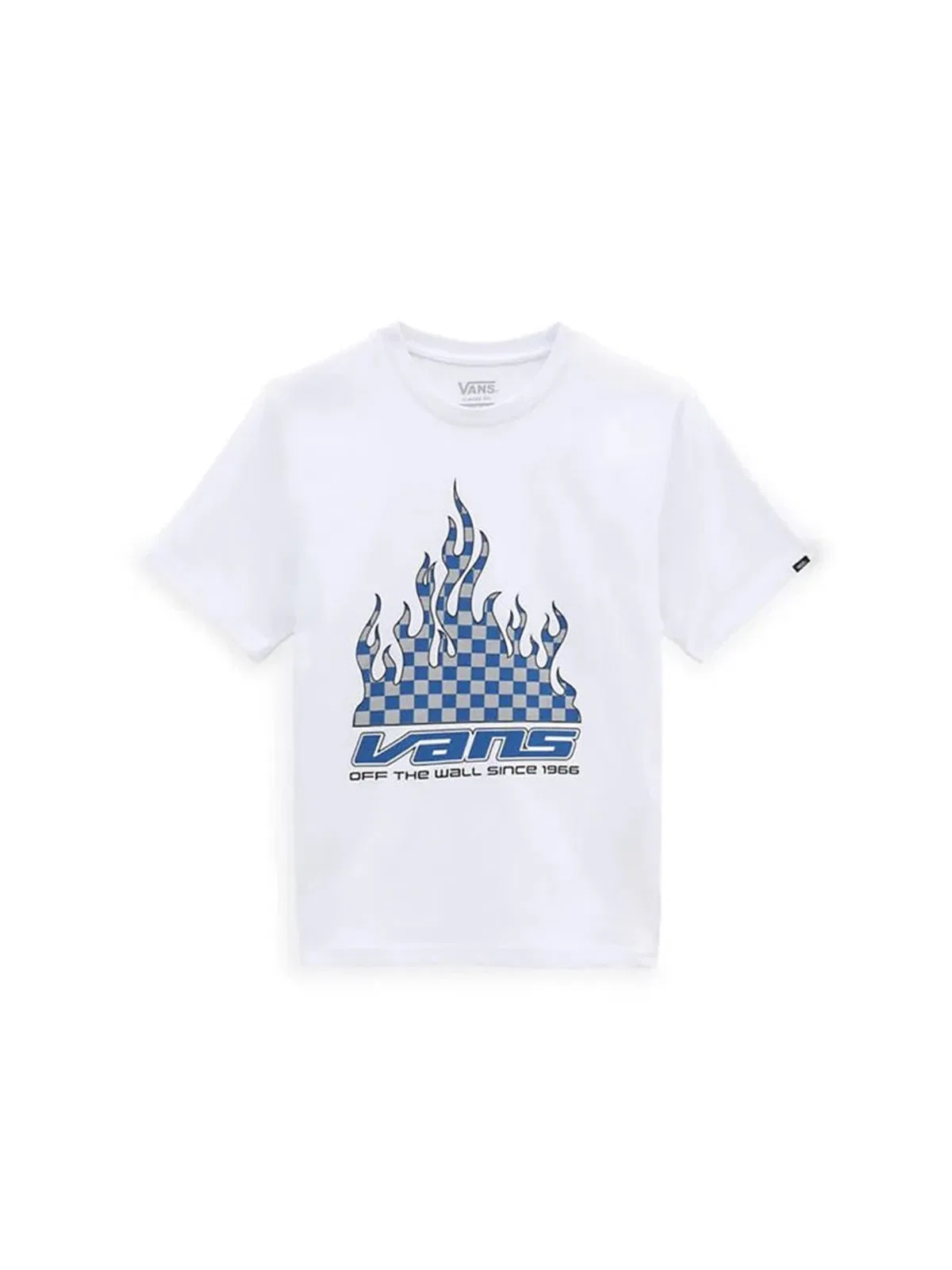 Vans Reflective Checkerboard Flame T-shirt In White