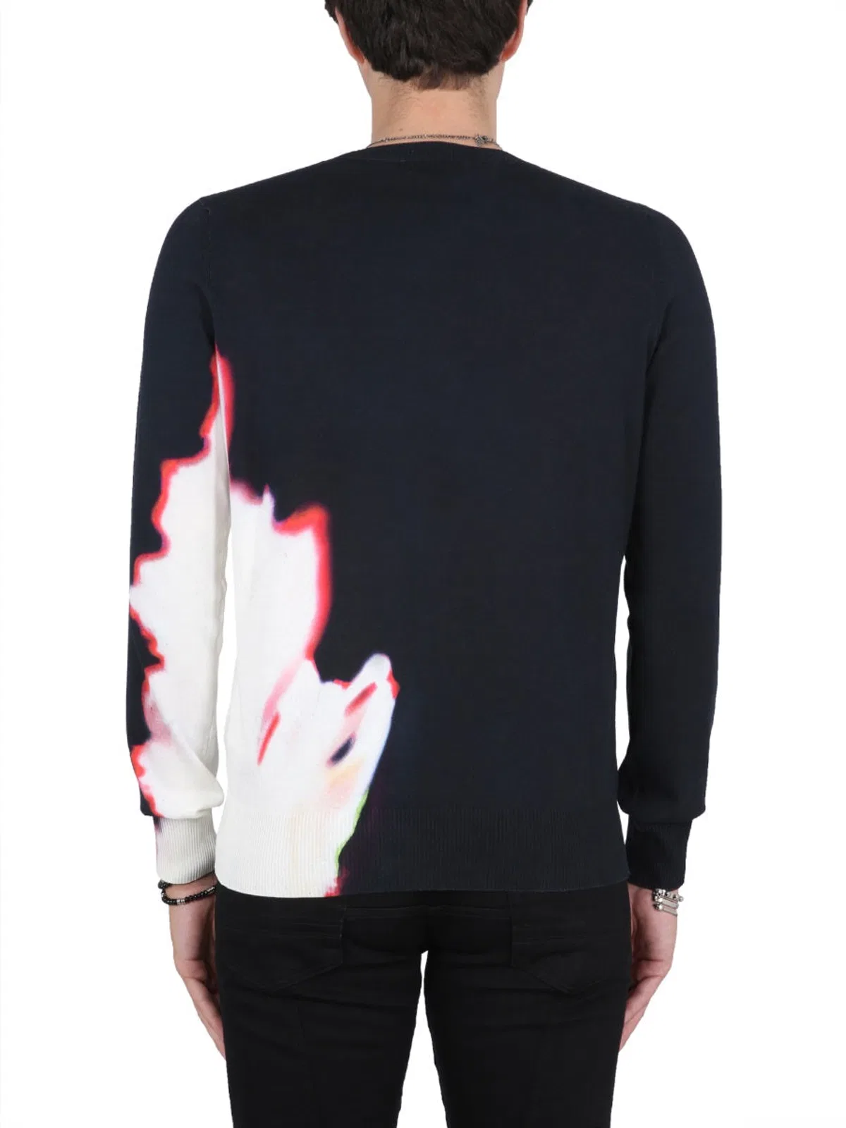 Alexander Mcqueen Solarized Flower-print Pullover Sweater In Multicolor
