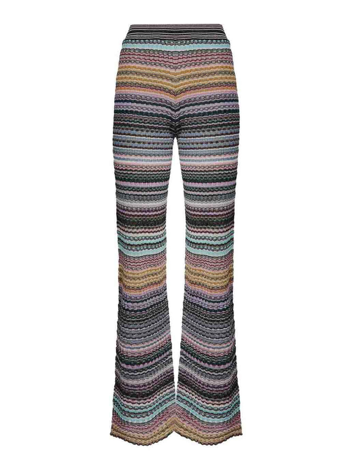 Light Yellow Viscose Polyamide Elastan Pants
