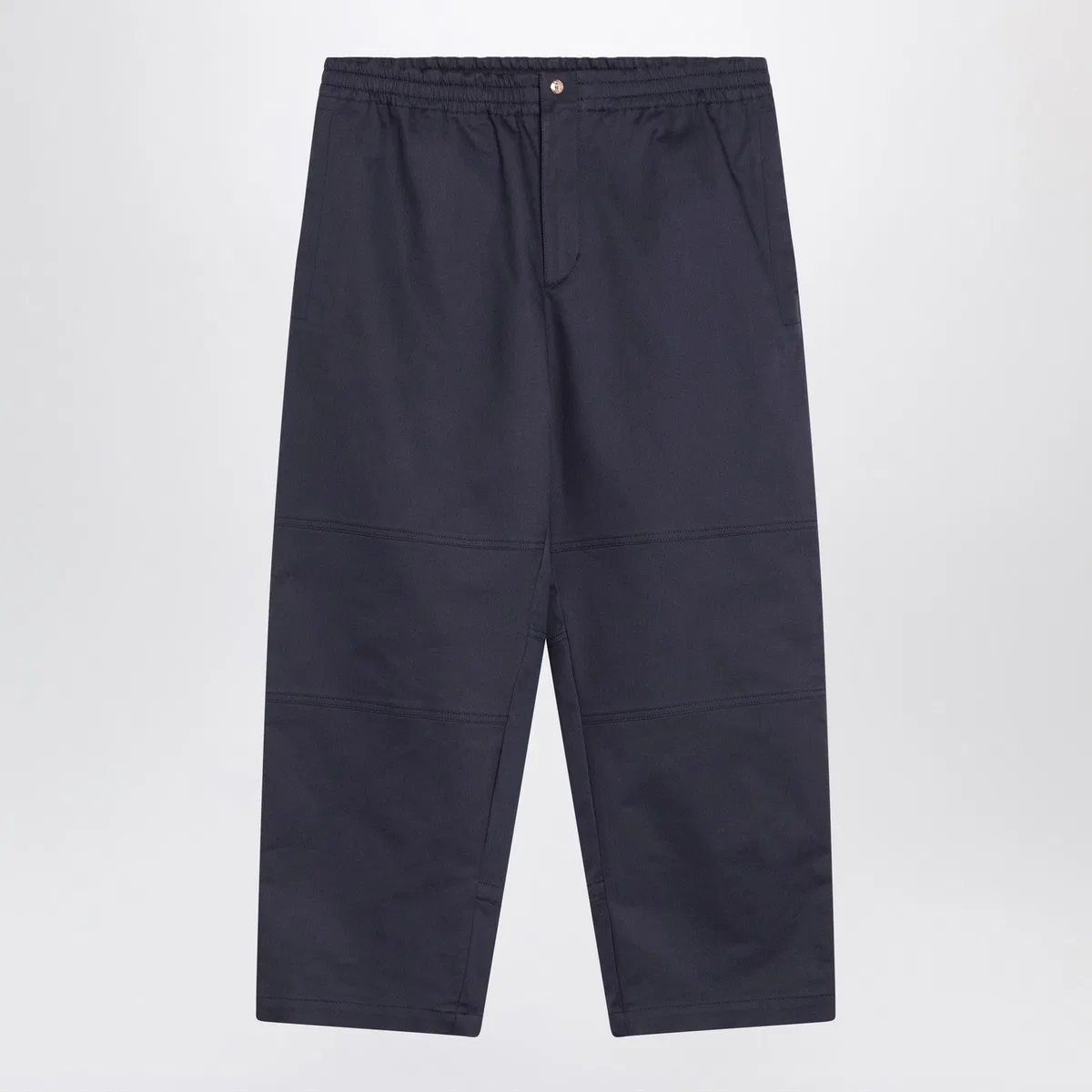 Blue Trousers In Cotton Gabardine