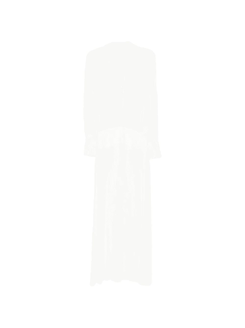 Lace-Up Ruffled Asymmetric Dress